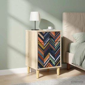 vidaXL Κομοδίνο OMMEN 2 τμχ. Sonoma Δρυς 36 x 33 x 60 εκ