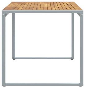 vidaXL Τραπέζι Κήπου για Φαγητό Γκρι 160 x 80 x 75 cm