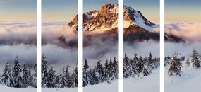 Εικόνα 5 μερών Rozsutec στο πάπλωμα χιονιού - 100x50