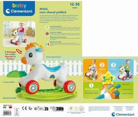 Ξύλινο Αλογάκι Clementoni Rocking horse and wheels (FR)