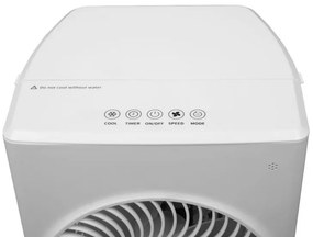 Ψύκτης αέρα και υγραντήρας Elite ACS-2594, 60W, 20 m2, 760 m3/h, χαμηλού θορύβου, οθόνη LED, χρονοδιακόπτης, λευκό