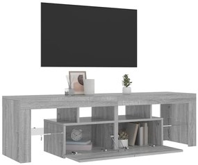vidaXL Έπιπλο Τηλεόρασης με LED Γκρι Sonoma 140 x 36,5 x 40 εκ.