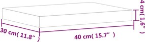 vidaXL Επιφάνεια Κοπής 40x30x4 εκ. από Μασίφ Ξύλο Οξιάς