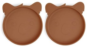 Nuuroo Akila πιάτα από σιλικόνη 2τμχ Koala Caramel Cafe