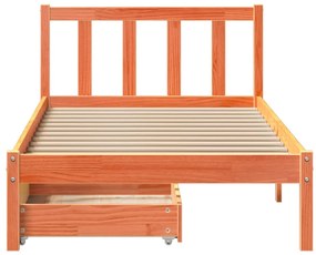vidaXL Σκελετός Κρεβ. Χωρίς Στρώμα Καφέ Κεριού 90x200 εκ Μασίφ Πεύκο