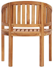 vidaXL Πολυθρόνα με Καμπυλωτή Πλάτη από Μασίφ Ξύλο Teak