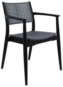 Καρέκλα Best Fylliana Μαύρο - Γκρί 57,5x55x80 εκ. 57.5x55x80 εκ.