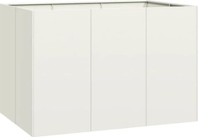 vidaXL Ζαρντινιέρα Λευκή 120x80x80 εκ. από Χάλυβα