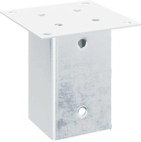 vidaXL Βάσεις στύλων τετράγωνες 4 τεμάχια Ασημί Γαλβανισμένος χάλυβας