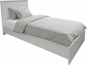 Κρεβάτι Athos pakoworld σε λευκή απόχρωση 90x190εκ