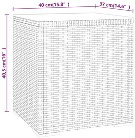 ΒΟΗΘΗΤΙΚΟ ΤΡΑΠΕΖΑΚΙ ΓΚΡΙ 40 X 37 X 40,5 ΕΚ. ΑΠΟ ΣΥΝΘΕΤΙΚΟ ΡΑΤΑΝ 319389