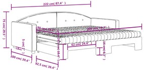 Καναπές Κρεβάτι Συρόμενος Ροζ 90x200 εκ. Βελούδινος Στρώματα - Ροζ