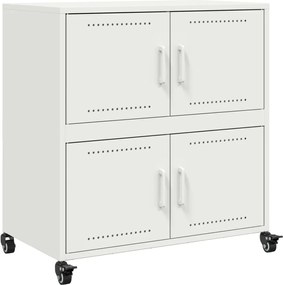 vidaXL Μπουφές Λευκό 68x39x72 εκ. από Ατσάλι