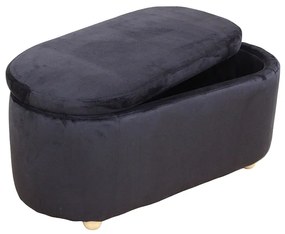 FOSTER ΣΚΑΜΠΟ VELVET BLACK ΜΕ ΑΠΟΘ. ΧΩΡΟ 99Χ45X45εκ. 99Χ45X45εκ.