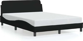 VidaXL Πλαίσιο Κρεβατιού Dover Μαύρο 135x190 εκ. Υφασμάτινο