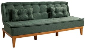 Καναπές - Κρεβάτι Τριθέσιος Fuoco 867UNQ1338 184x80x78cm Green