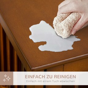 PawHut Κλουβί για σκύλους με κλειδαριά, ανυψωμένη βάση, Κλουβί μεταφοράς, 80,5 cm x 59,5 cm x 67,5 cm, Καφέ