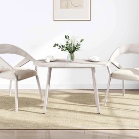 vidaXL Επιφάνεια Τραπεζιού Οβάλ Λευκή 110x55x2,5 εκ. Μασίφ Ξύλο Πεύκου