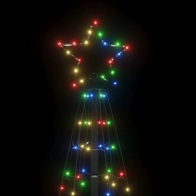 vidaXL Φωτιστικό Χριστουγ. Δέντρο Ακίδες 220 LED Πολύχρωμο 180 εκ.