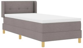 vidaXL Κρεβάτι με Ελατήρια με στρώμα Taupe 90 x 200 cm ύφασμα