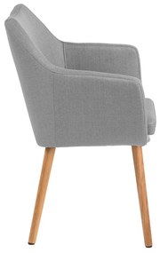 Καρέκλα Oakland 105, Γκρι, 84x58x58cm, 8 kg, Ταπισερί, Ξύλινα, Μπράτσα, Ξύλο: Δρυς | Epipla1.gr