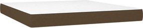 vidaXL Κρεβάτι Boxspring με Στρώμα Σκούρο Καφέ 180x200 εκ Υφασμάτινο