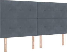 vidaXL Κεφαλάρι Σκούρο Γκρι 180 cm Βελούδο