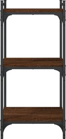 vidaXL Βιβλιοθήκη 3 Επιπέδων Καφέ Δρυς 40 x 30 x 86 εκ. Επεξεργ. Ξύλο