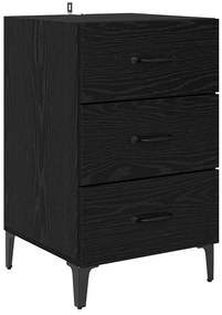 vidaXL Κομοδίνο Μαύρη δρυς 40 x 40 x 66 εκ Επεξεργασμένο ξύλο
