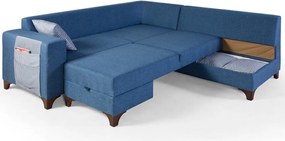 Corner Sofa-Bed Loft - Blue Blue
