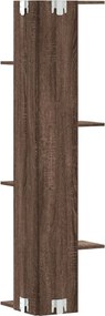 vidaXL Γωνιακή Ραφιέρα Τοίχου Καφέ Δρυς 36,5x36,5x140 εκ. Επεξ. Ξύλο