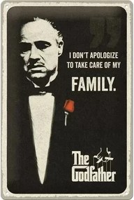 Μεταλλική πινακίδα The Godfather - I don't apologize, (20 x 30 cm)