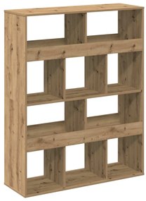 vidaXL Βιβλιοθήκη Αρτισιανή Δρυς 100x33x125,5εκ από Επεξεργασμένο Ξύλο