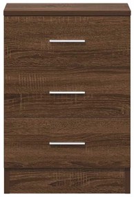 vidaXL Κομοδίνα 2 τεμ. Καφέ Δρυς από 38x35x56 Επεξεργασμένο Ξύλο