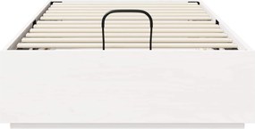 vidaXL Κρεβάτι Οθωμανικού Τύπου Λευκός 80 x 200 cm Στερεό πεύκο