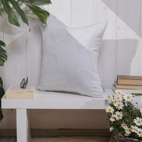 Μαξιλάρι Διακοσμητικό (Με Γέμιση) Oviedo 04 Light Grey Teoran 45X45 Βαμβάκι-Πολυέστερ