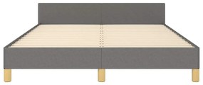 vidaXL Σκελετός Κρεβατιού Χωρίς Στρώμα Γκρι 140x200 εκ.Υφασμάτινο