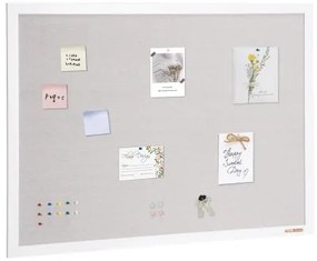 VEVOR 48"x36" White Cork Board with Linen Surface Wall-Mounted Bulletin Board