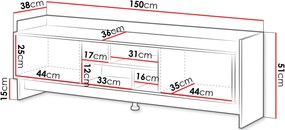 Έπιπλο τηλεόρασης Porto 150 2D