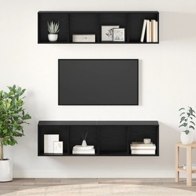 vidaXL Σετ επίπλου τηλεόρασης 2 pcs Μαύρη δρυς 37 x 37 x 142.5 εκ