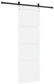 vidaXL Συρόμενη Πόρτα Λευκό και μαύρο 78 x 232 cm