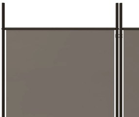 vidaXL Διαχωριστικό Δωματίου με 5 Πάνελ Ανθρακί 250x200 εκ. από Ύφασμα