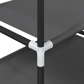 Ράφι παπουτσιών 4 επιπέδων μαύρο 44x28x77 cm μη υφασμένο ύφασμα - Μαύρο
