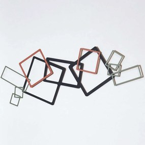 Διακοσμητικό Τοίχου 507ATP1215 45x116cm Multi-Black Wallity Ατσάλι