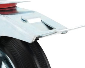 vidaXL Ρόδες Περιστρεφόμενες με Διπλό Φρένο 4 τεμ. 200 χιλ.