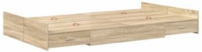 vidaXL Κρεβάτι με αποθηκευτικό χώρο Sonoma Δρυς 120 x 190 cm