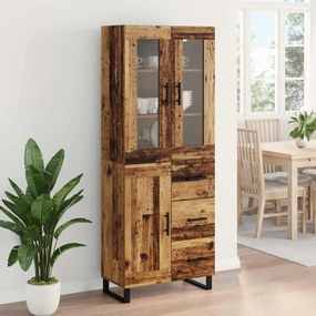 vidaXL Highboard 2 pcs Παλιό Ξύλο 69,5 x 34 x 180 εκ.