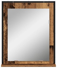 vidaXL Καθρέφτης Μπάνιου  Ξύλο Παλαιού Στυλ 50x12x60 εκ. Κατασκευασμένο από Μηχανικά Ξύλα