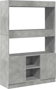 vidaXL Ντουλάπι Γκρι Σκυρ. 92x33x140 εκ. από Επεξεργασμένο Ξύλο