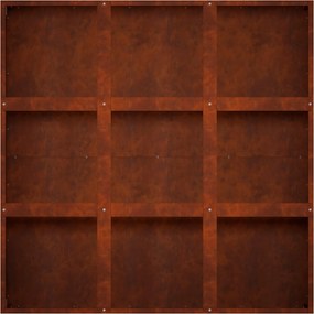 vidaXL Γλάστρα Κήπου Σκ rusty 100 x 100 x 50 cm